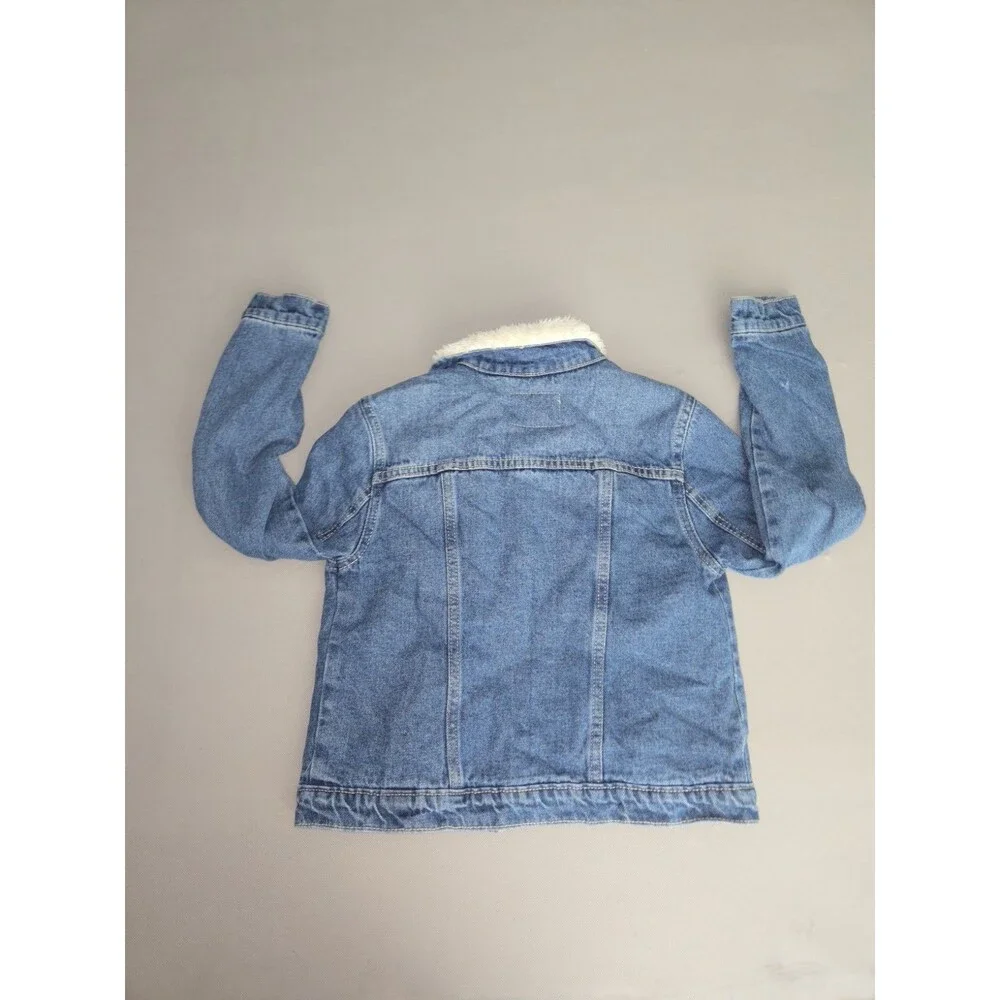 Girls Levi Strauss Denim Jacket With Sherpa Lining Size M 10-12 Years